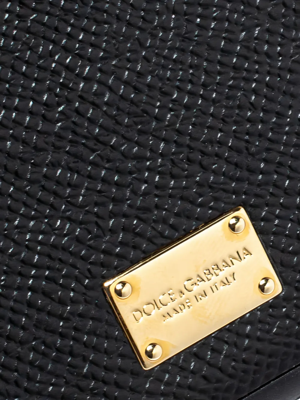 Pre-owned Dolce & Gabbana Leather Logo-plaque Iphone 7 And 8 Cover In Black