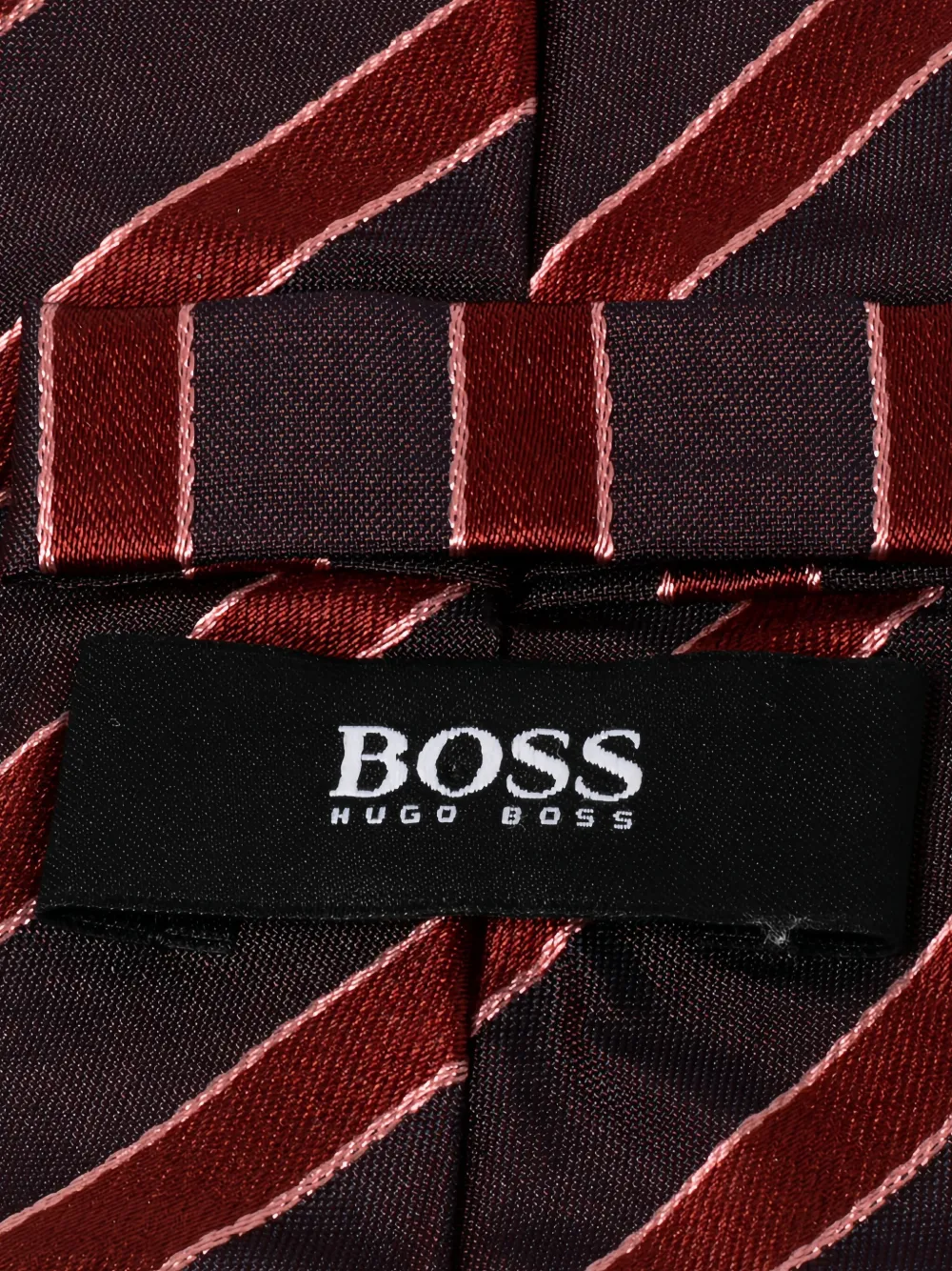HUGO BOSS Pre-owned Striped Silk Tie In Brown