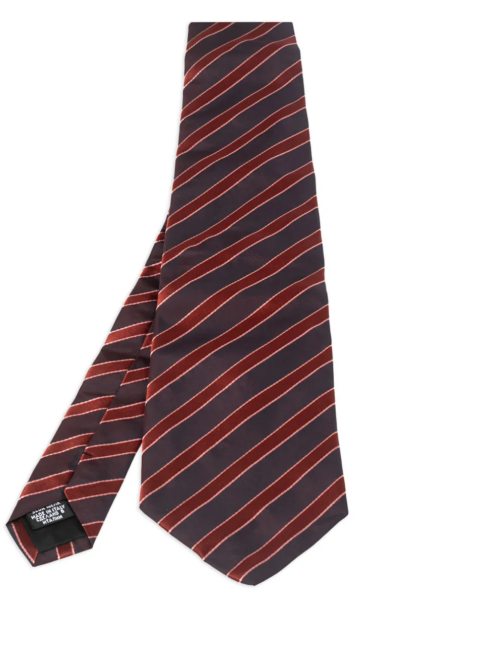 BOSS corbata de seda con rayas estampadas | marrón | Image 1