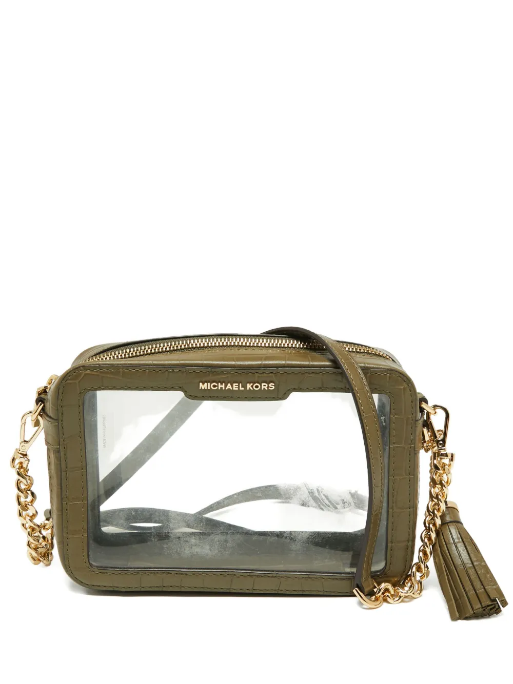 Michael Kors Vintage Borsa a spalla con effetto coccodrillo - Verde