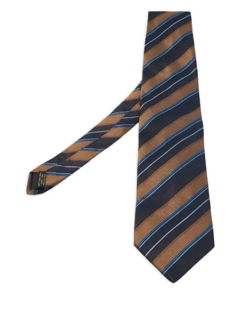 Ermenegildo Zegna Vintage Gestreepte zijden stropdas