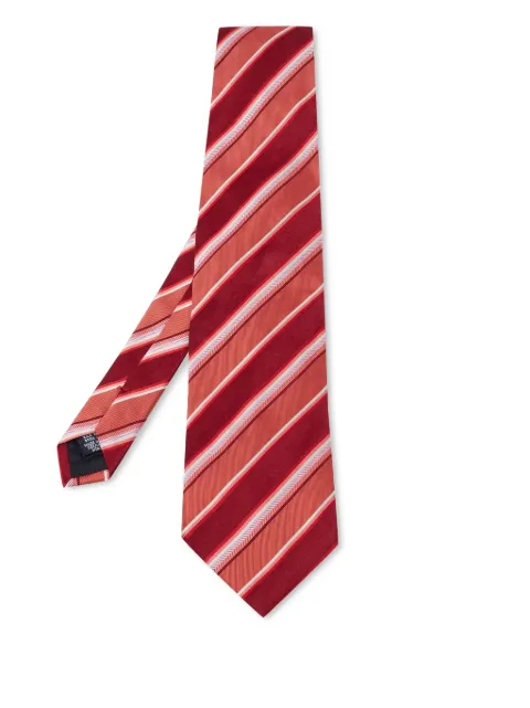 BOSS corbata de seda con rayas estampadas