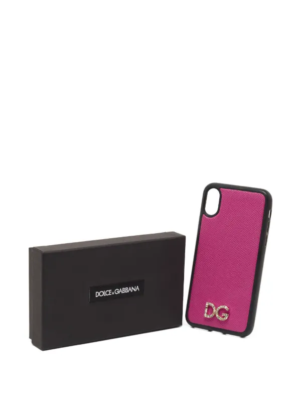 Dolce & Gabbana Pre-Owned Leather iPhone X Case | Pink | FARFETCH ID