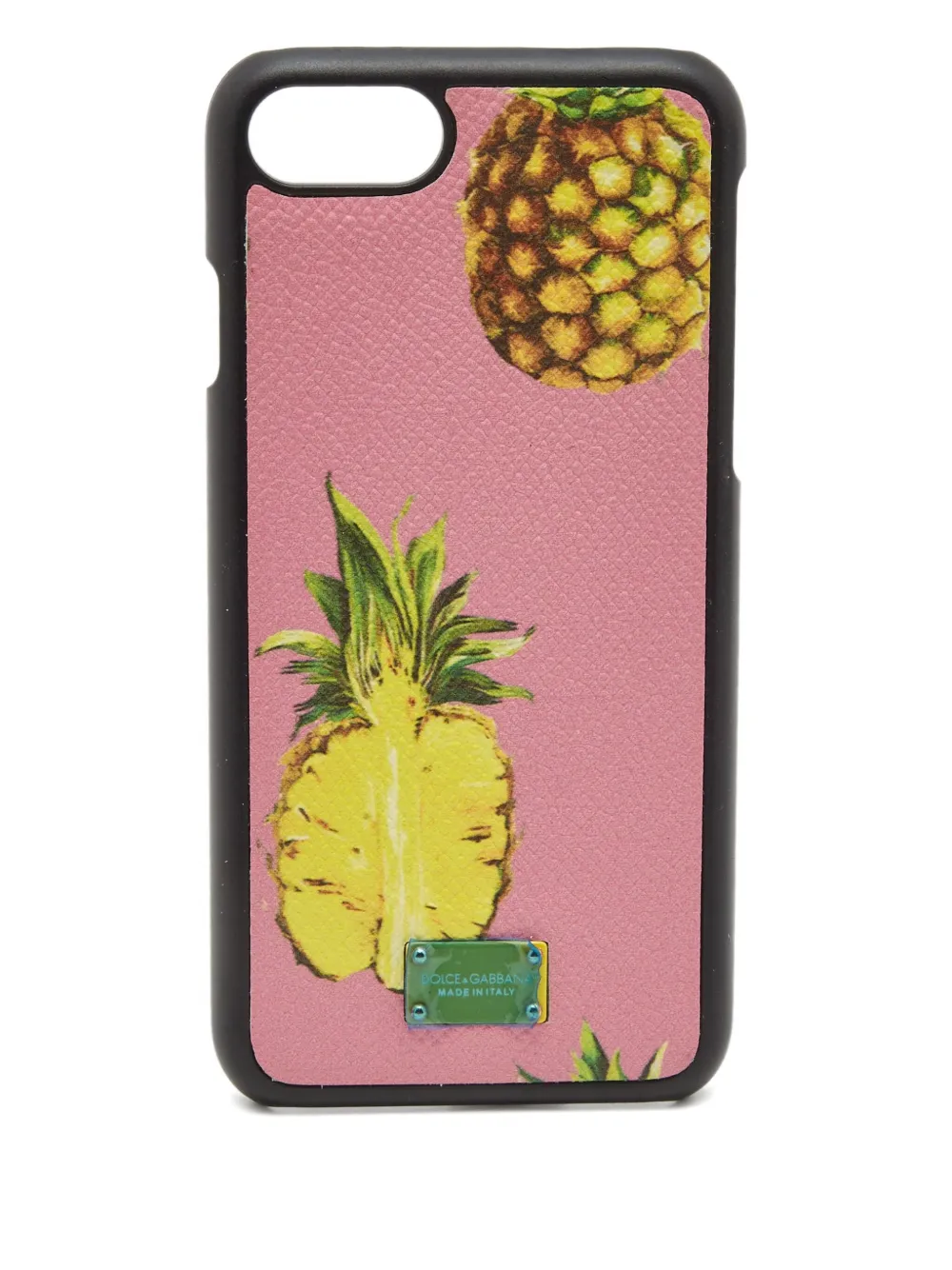 Pre-owned Dolce & Gabbana Pineapple-print Phone Case In Pink