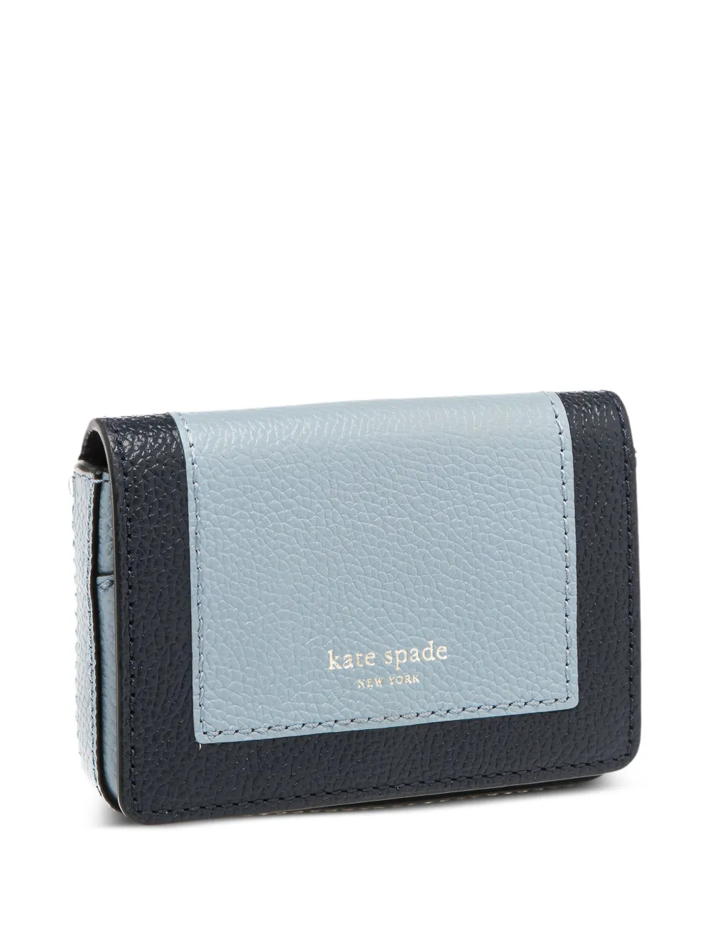 Pre-owned Kate Spade Two-tone Leather Wallet In Blue