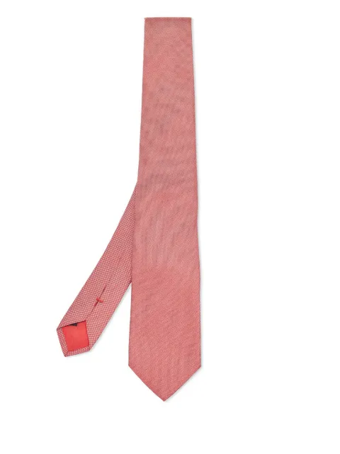 BOSS check-print silk tie