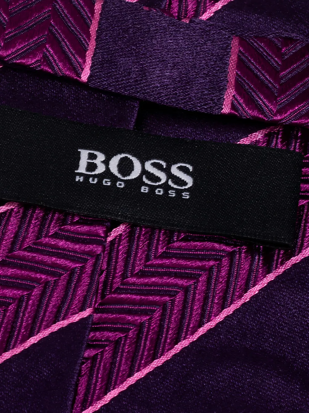BOSS corbata de seda con rayas estampadas | Image 2