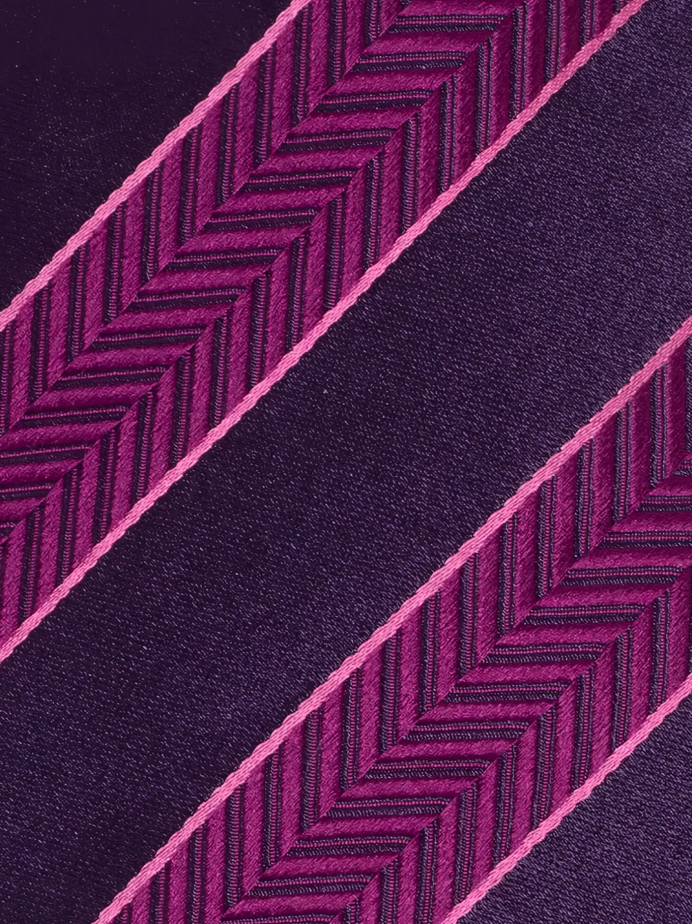 HUGO BOSS Pre-owned Striped Silk Tie In Purple