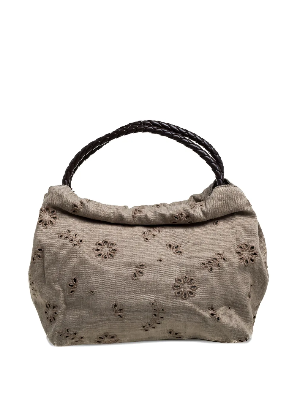 Pre-owned Furla Floral-pattern Shoulder Bag In Neutral