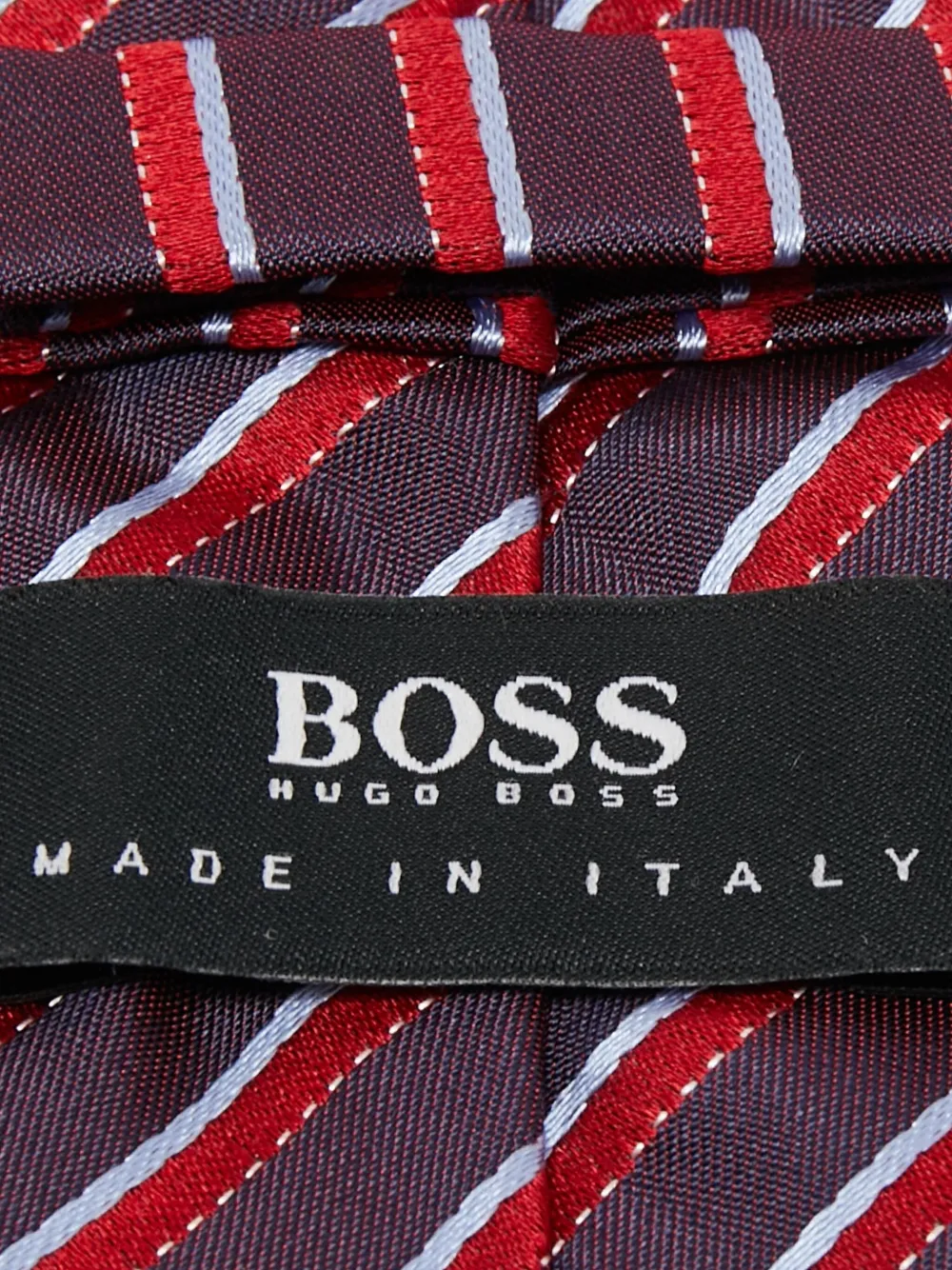 BOSS corbata de seda con rayas estampadas | Image 2