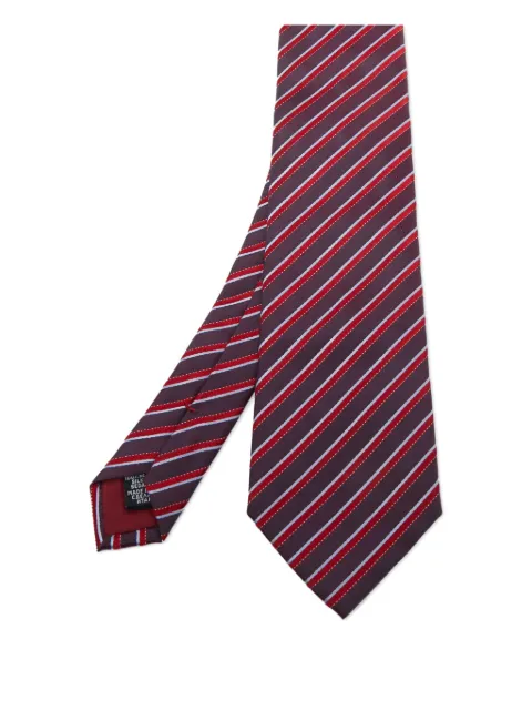 BOSS corbata de seda con rayas estampadas