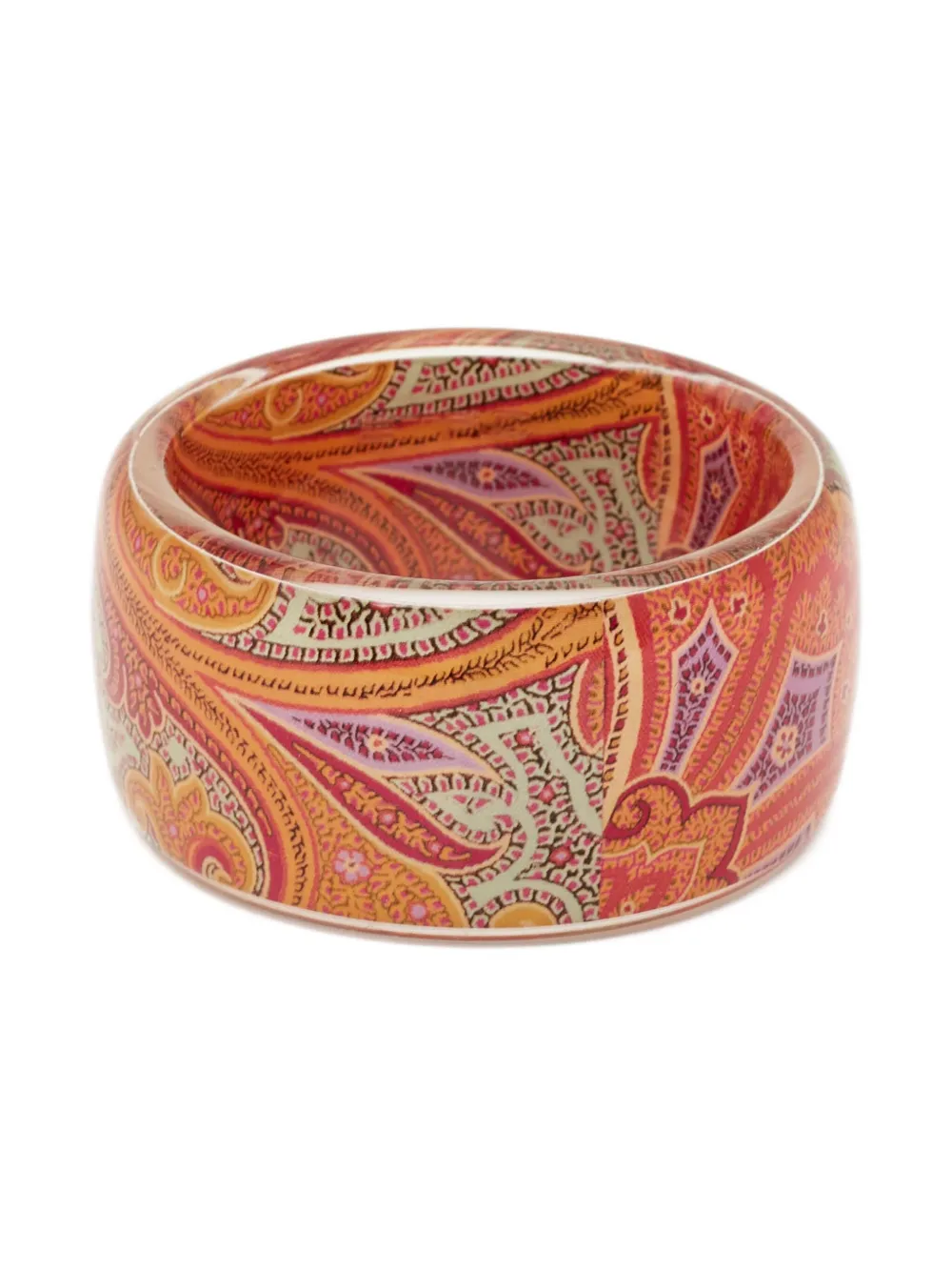 Etro Pre-Owned Bracciale rigido con stampa paisley - Arancione