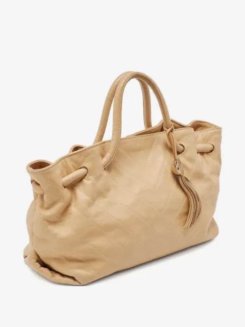 Furla tote de piel con motivo chevron