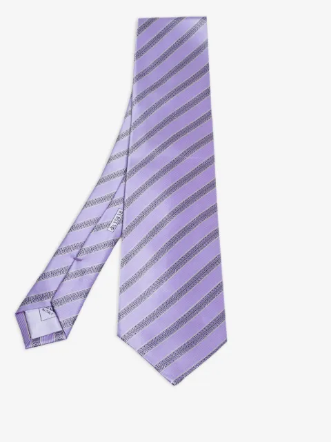 Brioni Vintage diagonal-stripe silk tie