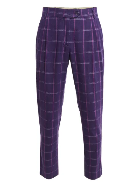 Etro Pre-Owned wool plaid trousers