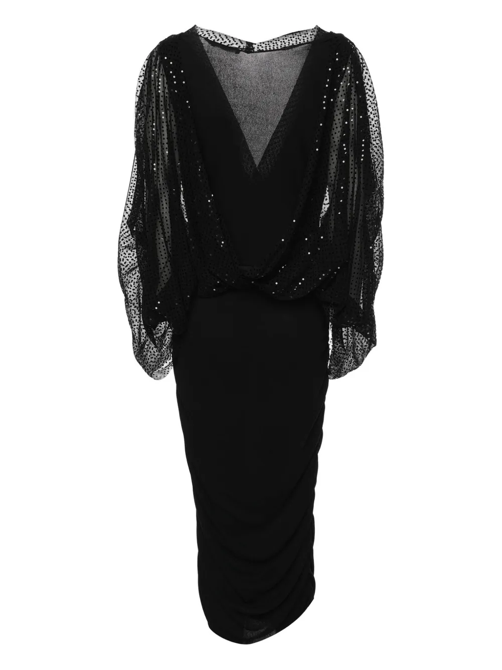 Emporio Armani Pre-Owned Tulen jurk met pailletten - Zwart