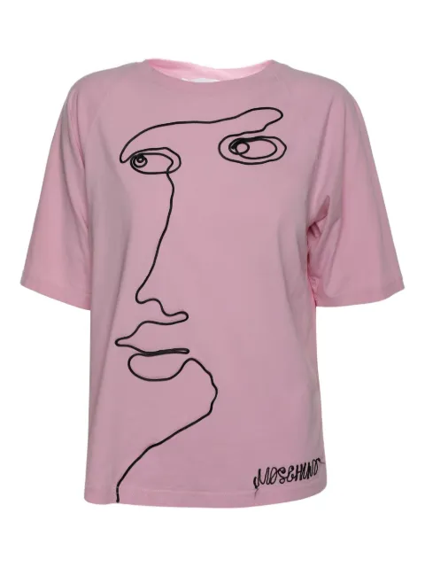 Moschino Pre-Owned appliqué-detail cotton t-shirt
