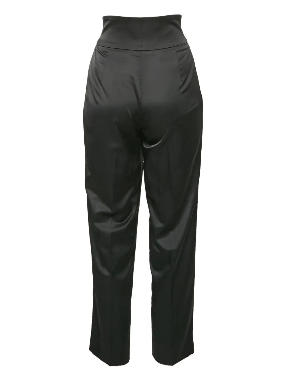 Emporio Armani Pre-Owned Satijnen plooibroek - Zwart