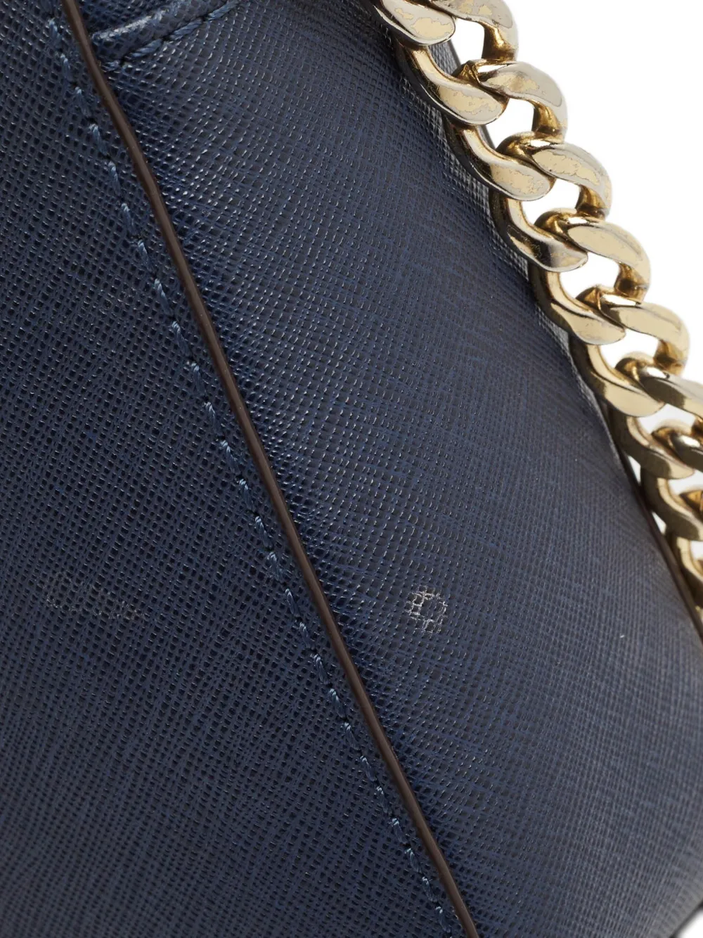 Pre-owned Michael Kors Jet Set Chain-strap Leather Cross Body Bag In Blue