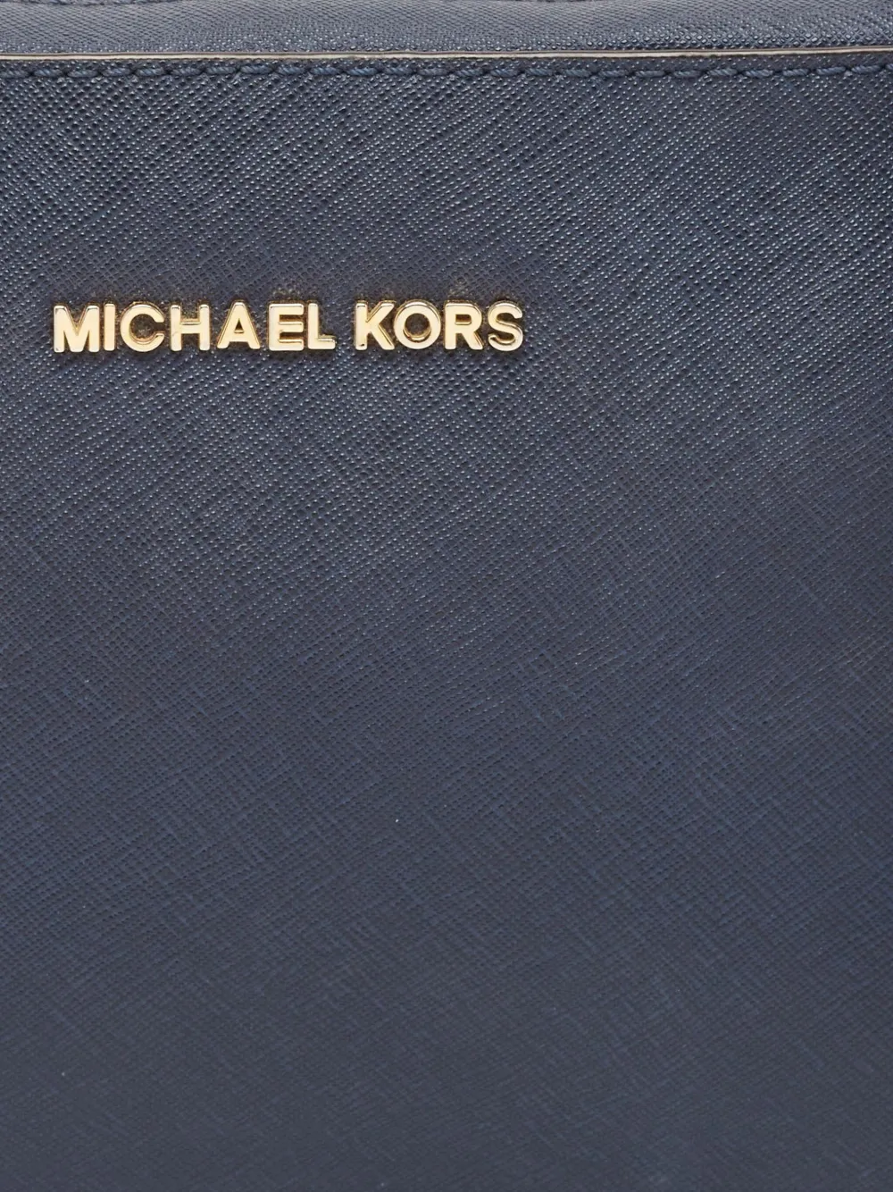 Pre-owned Michael Kors Jet Set Chain-strap Leather Cross Body Bag In Blue