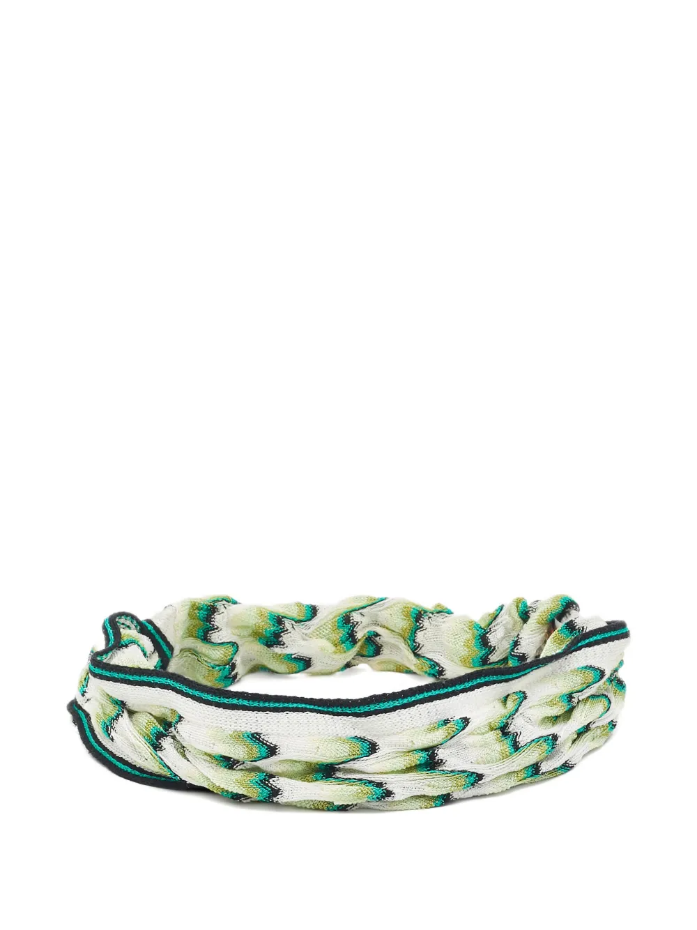 Pre-owned Missoni Crochet-knit Headband In Green