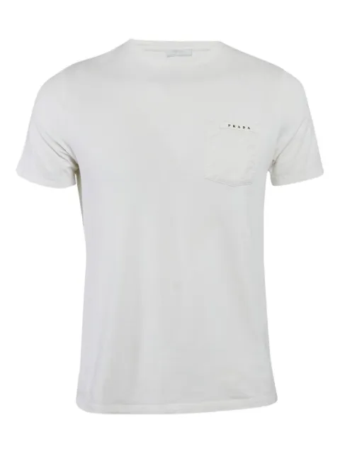 Prada Pre-Owned playera de algodón con cuello redondo