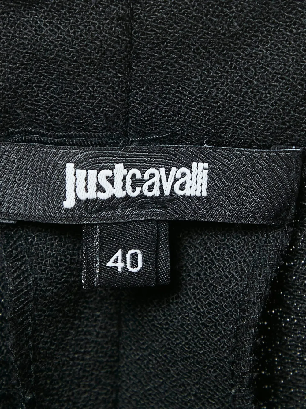 JUST CAVALLI Pre-owned Crepe Trousers In Black