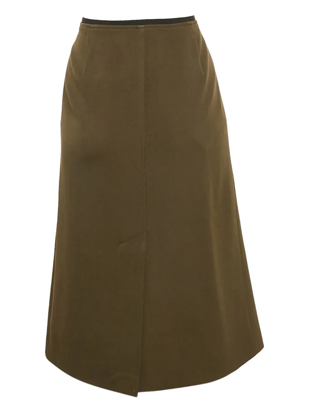 Dries Van Noten Pre-Owned Midi-rok met knoopdetail - Groen