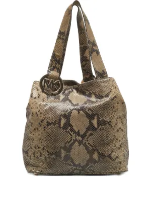 Michael Michael Kors 2000s スネークスキン ショルダーバッグ 