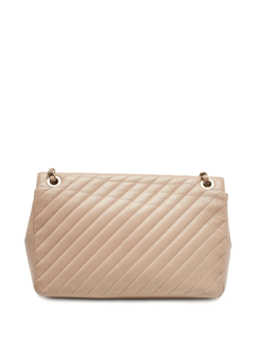 CHANEL Pre-owned Medium Flap Quilted Chain Bag In Neutral