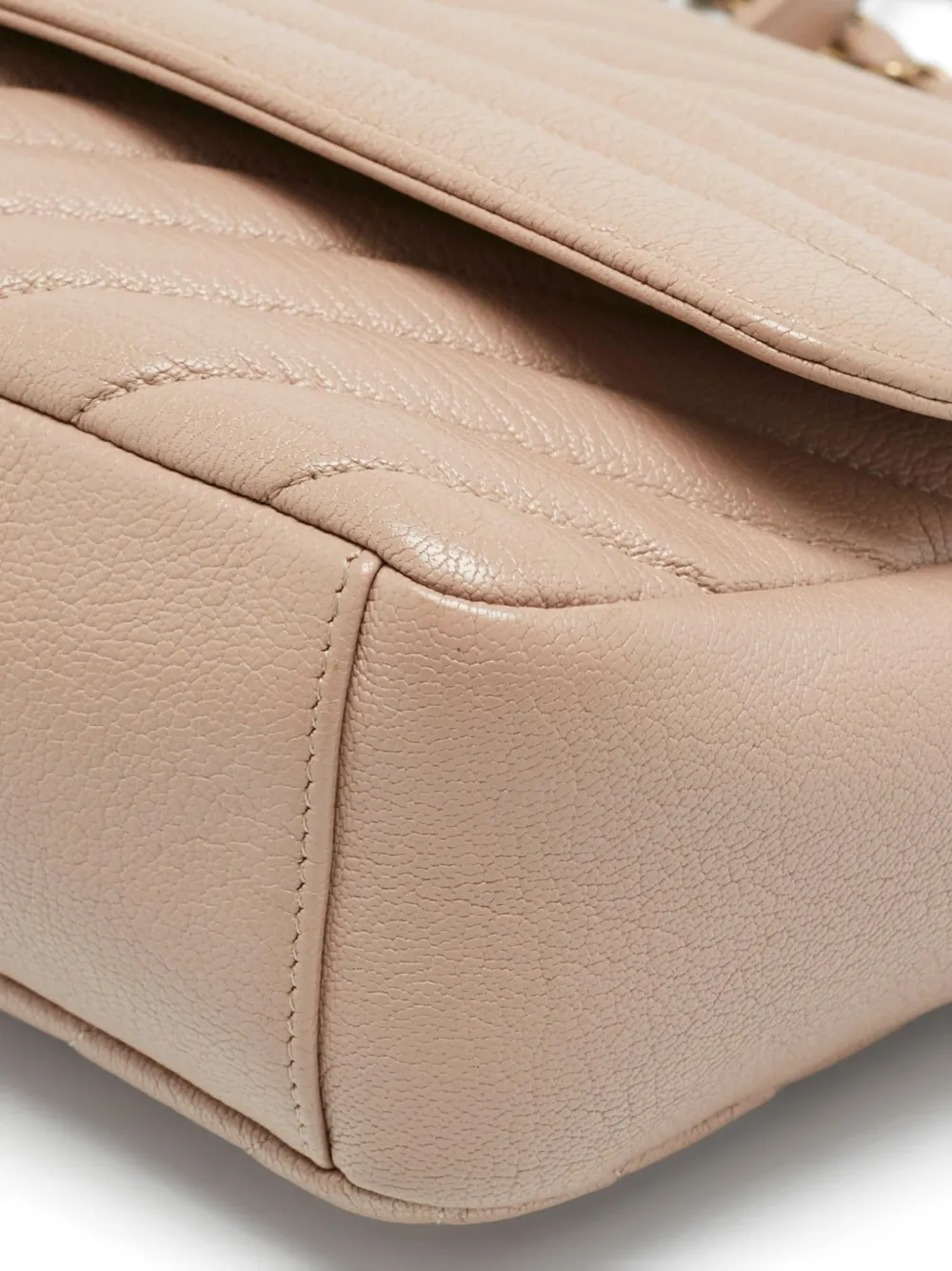 CHANEL Pre-owned Medium Flap Quilted Chain Bag In Neutral