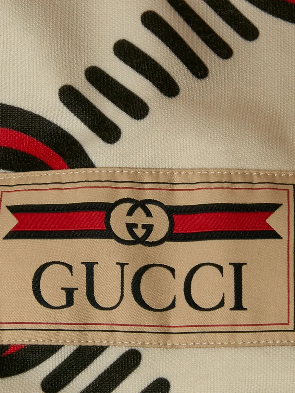 Gucci Pre-Owned Hoodie mini-jurk met GG-logo - Beige