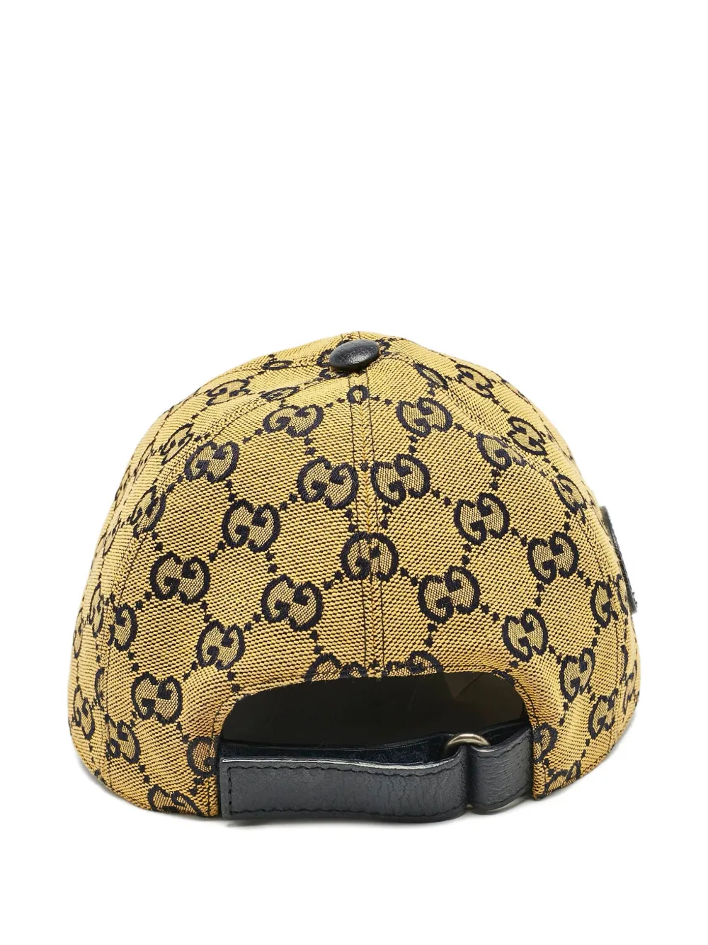 Pre-owned Gucci Gg-pattern Baseball Cap In Yellow