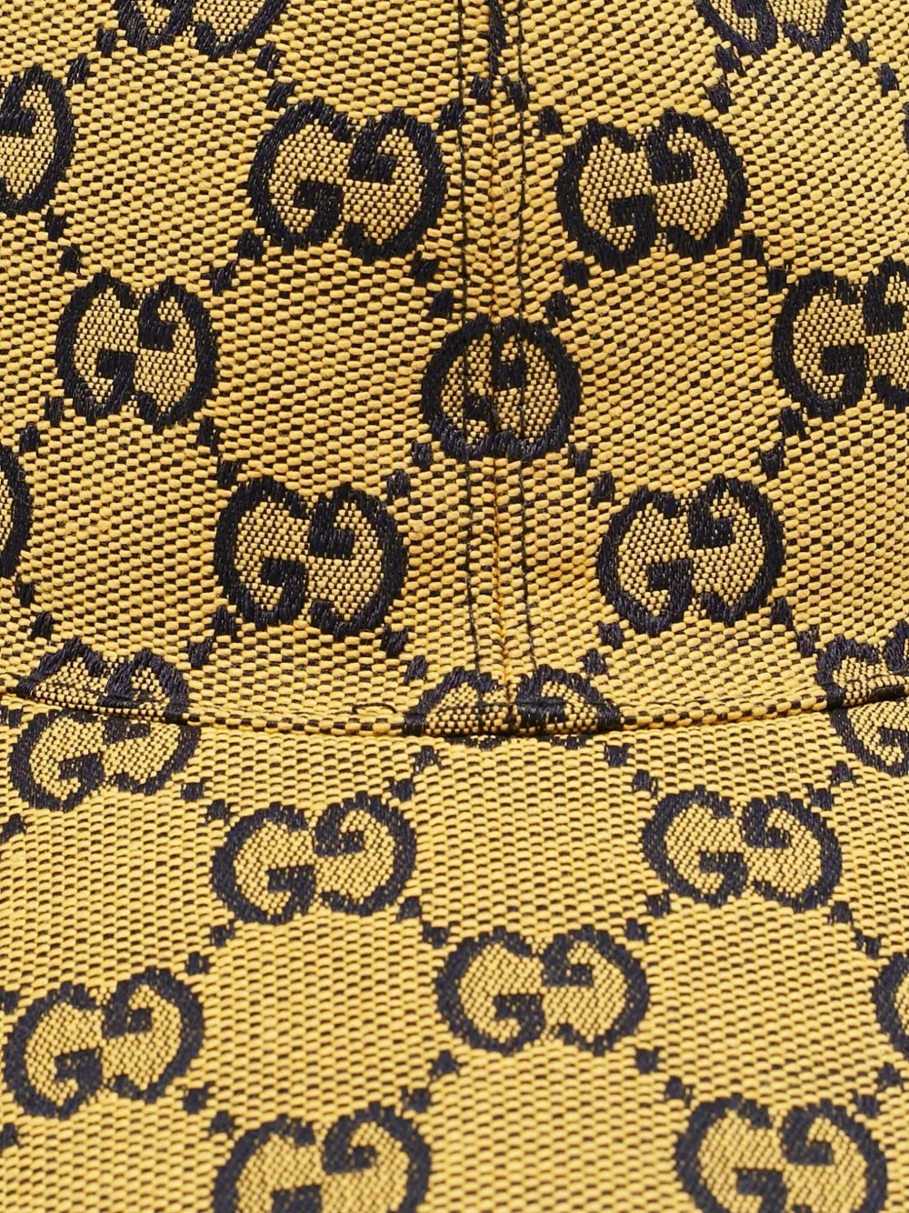 Pre-owned Gucci Gg-pattern Baseball Cap In Yellow