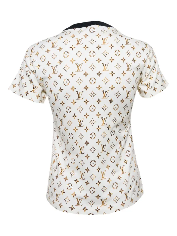Louis Vuitton Pre-Owned Monogram-print t-shirt | White | FARFETCH