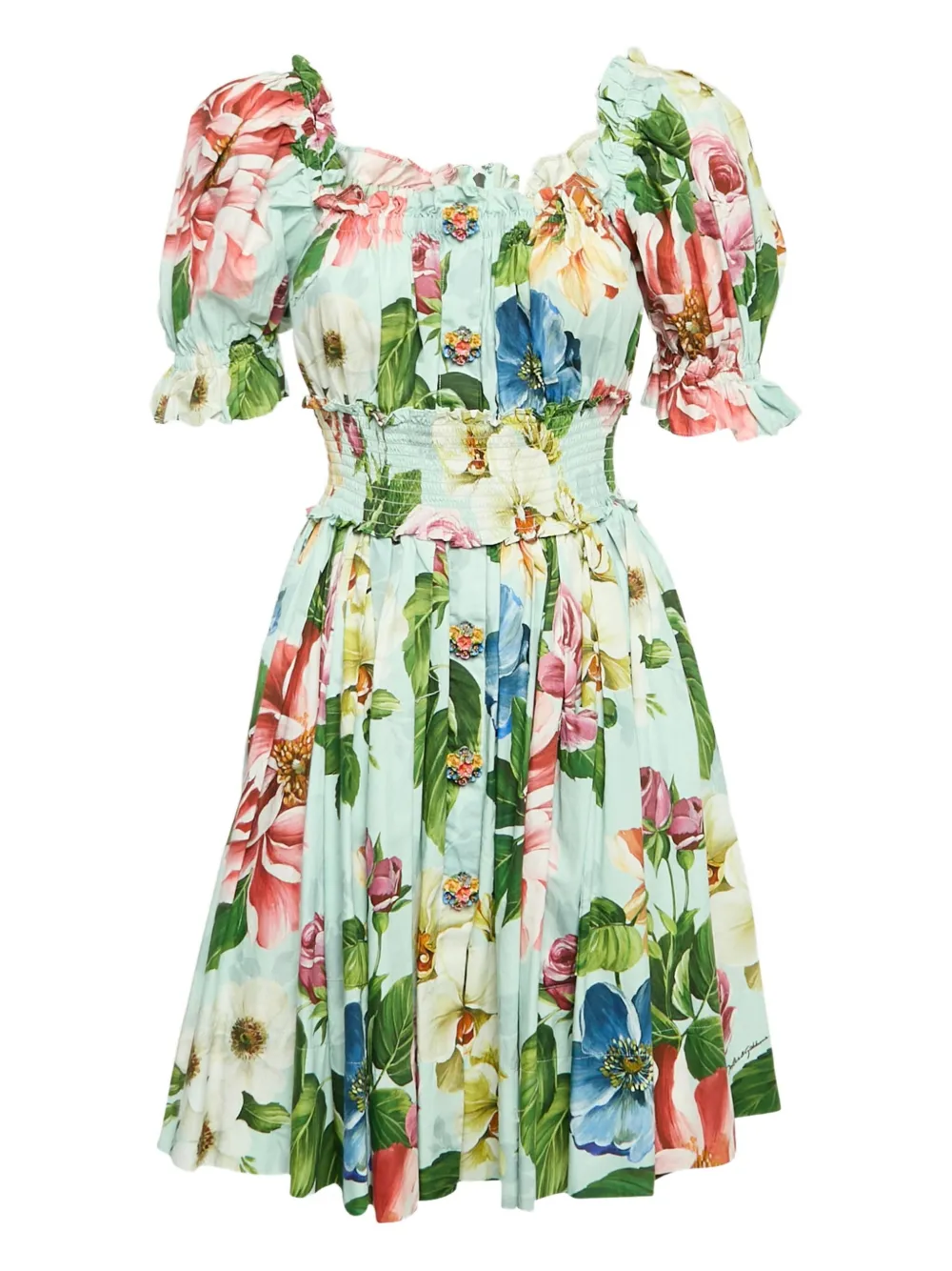 Dolce & Gabbana Pre-Owned Abito a fiori - Blu