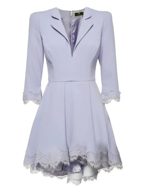 Elisabetta Franchi vestido acampanado con ribete de encaje