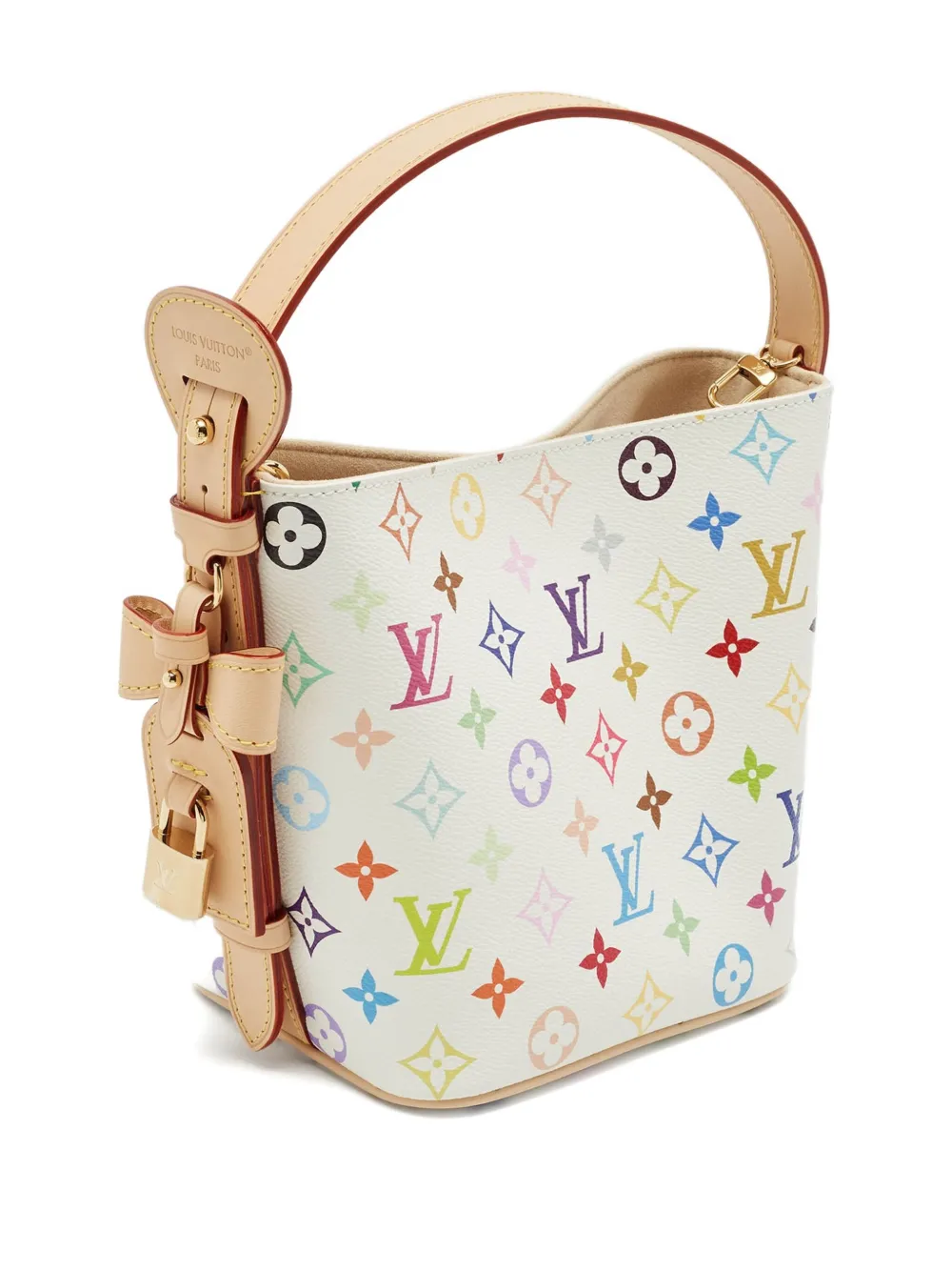 LOUIS VUITTON Pre-owned X Takashi Murakami All In Bb Bucket Bag In White