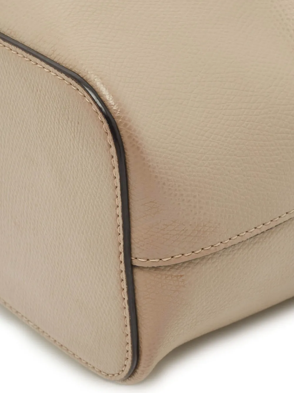 Pre-owned Fendi Mini Mon Tresor Bucket Bag In Neutral