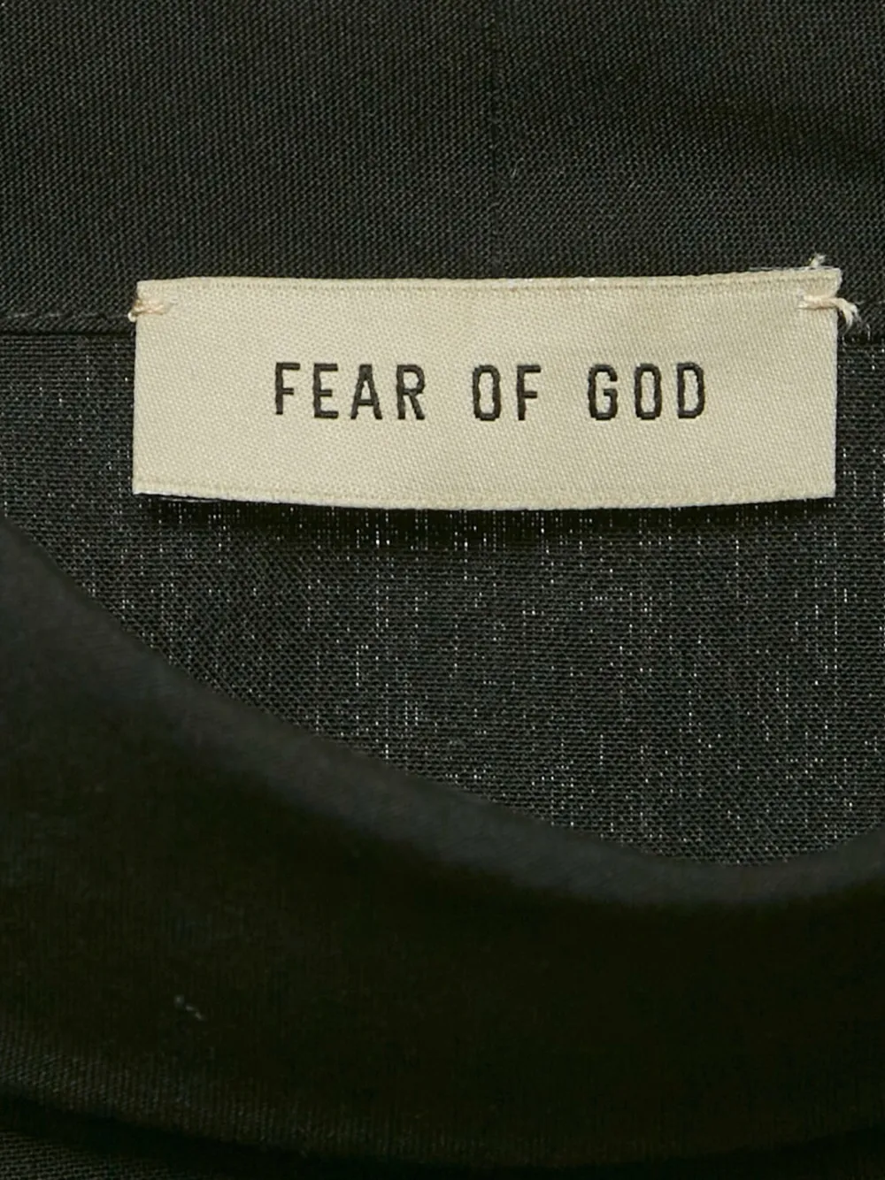 FEAR OF GOD Pre-owned Mock-neck Cotton-wool Tee In Black