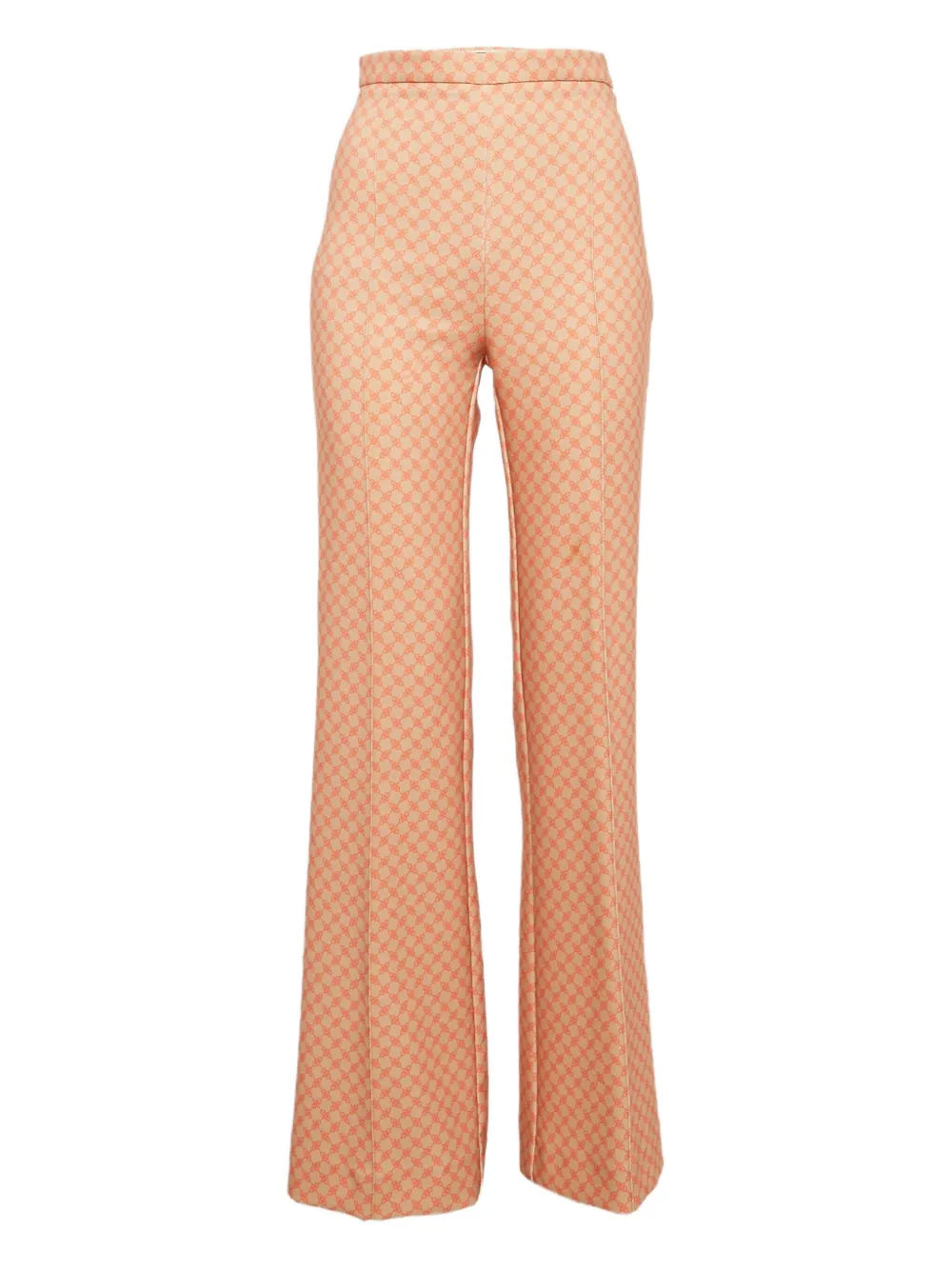 Elisabetta Franchi printed crepe trousers | Orange | Image 1