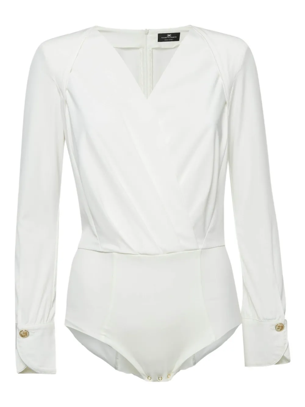 Elisabetta Franchi wrap-effect bodysuit | White | Image 1