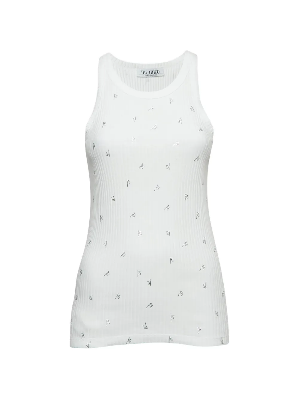 The Attico logo-detail round-neck tank top - Bianco