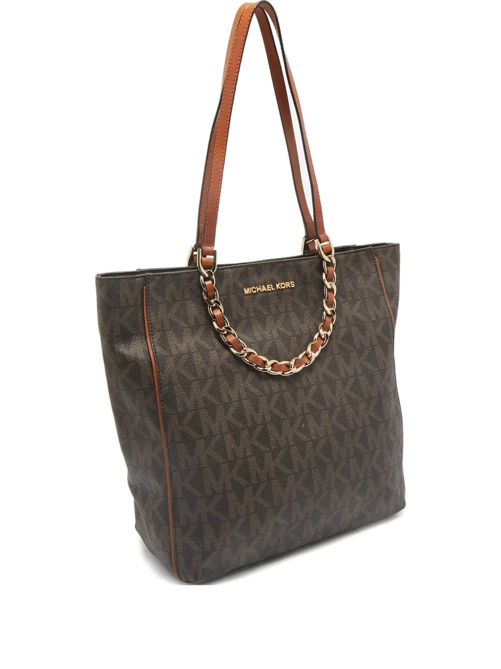 Pre-owned Michael Kors Vintage North/south Harper Tote Bag In Brown