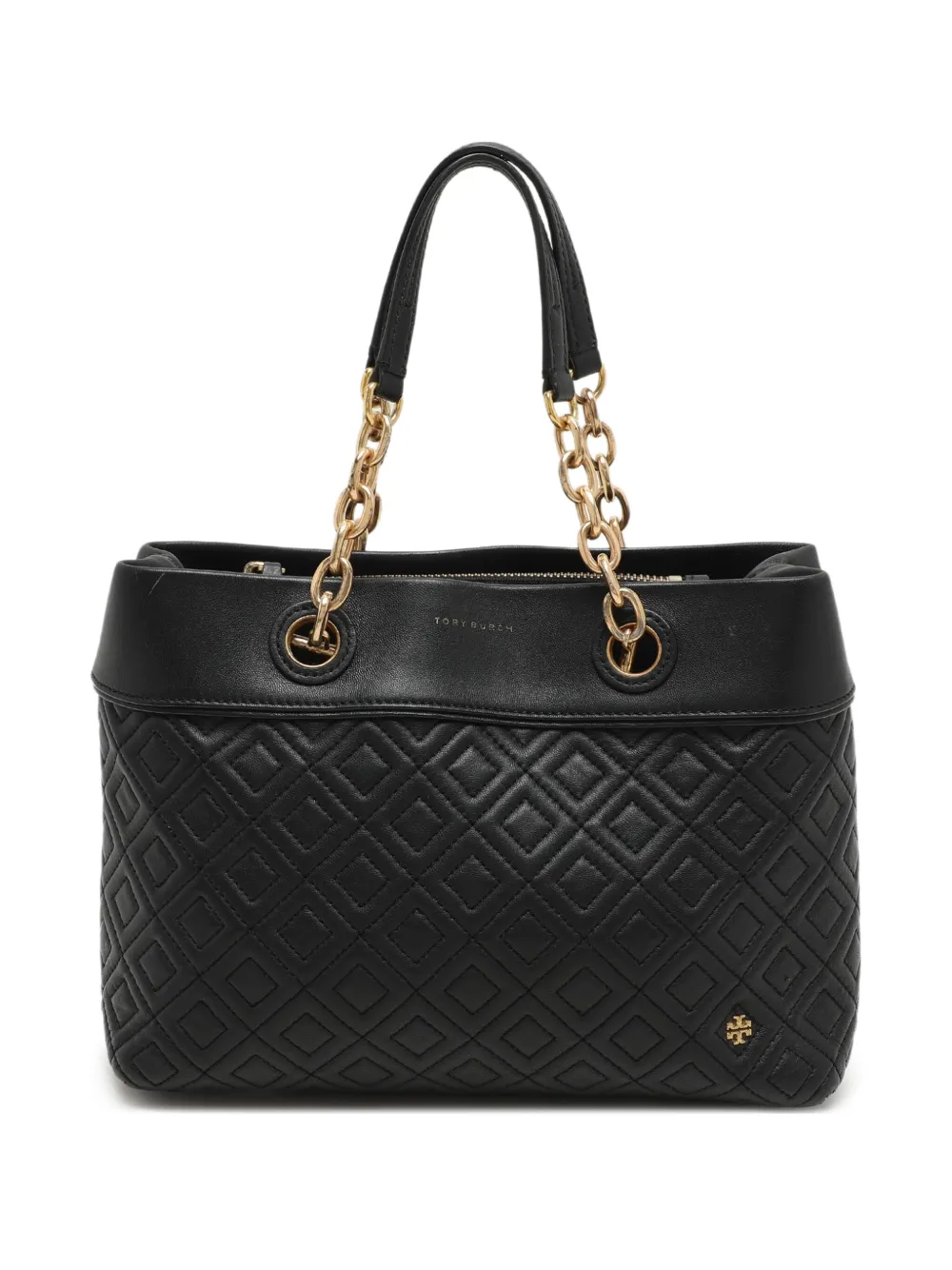 Pre-owned Tory Burch Fleming Tote Bag In Black
