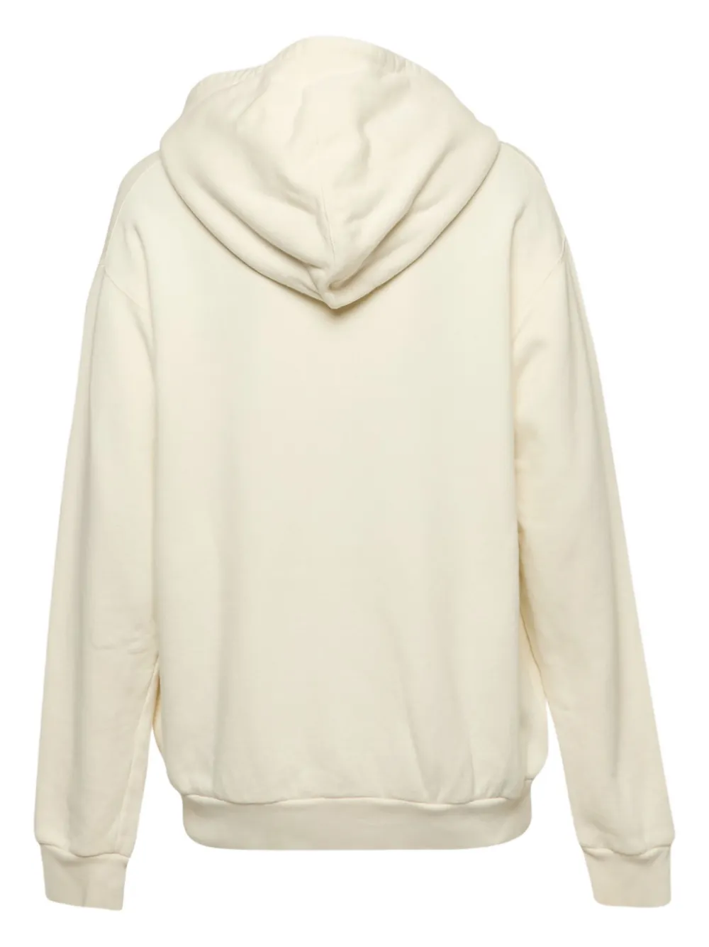 GUCCI Pre-owned Glitter-logo Cotton Hoodie In White