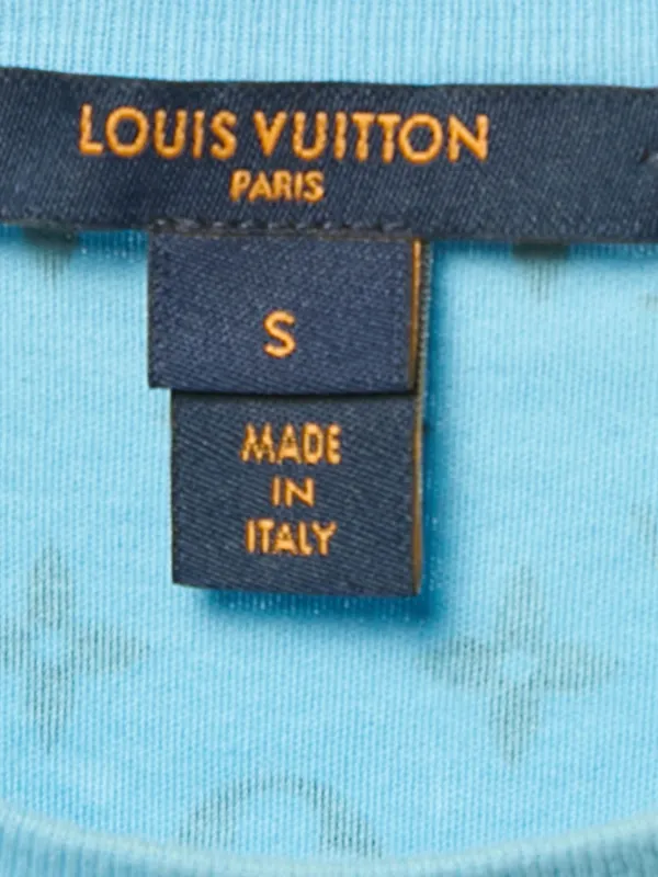 Louis Vuitton Pre-Owned Monogram-print crew-neck t-shirt | Blue