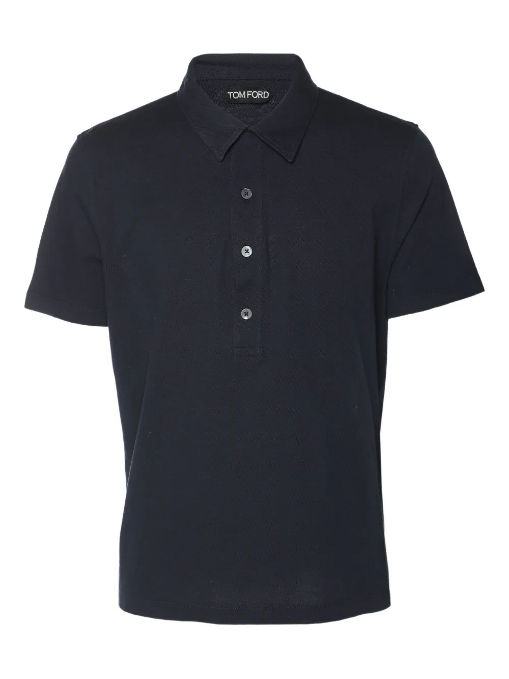 TOM FORD playera tipo polo tejida con botones | azul | Image 1