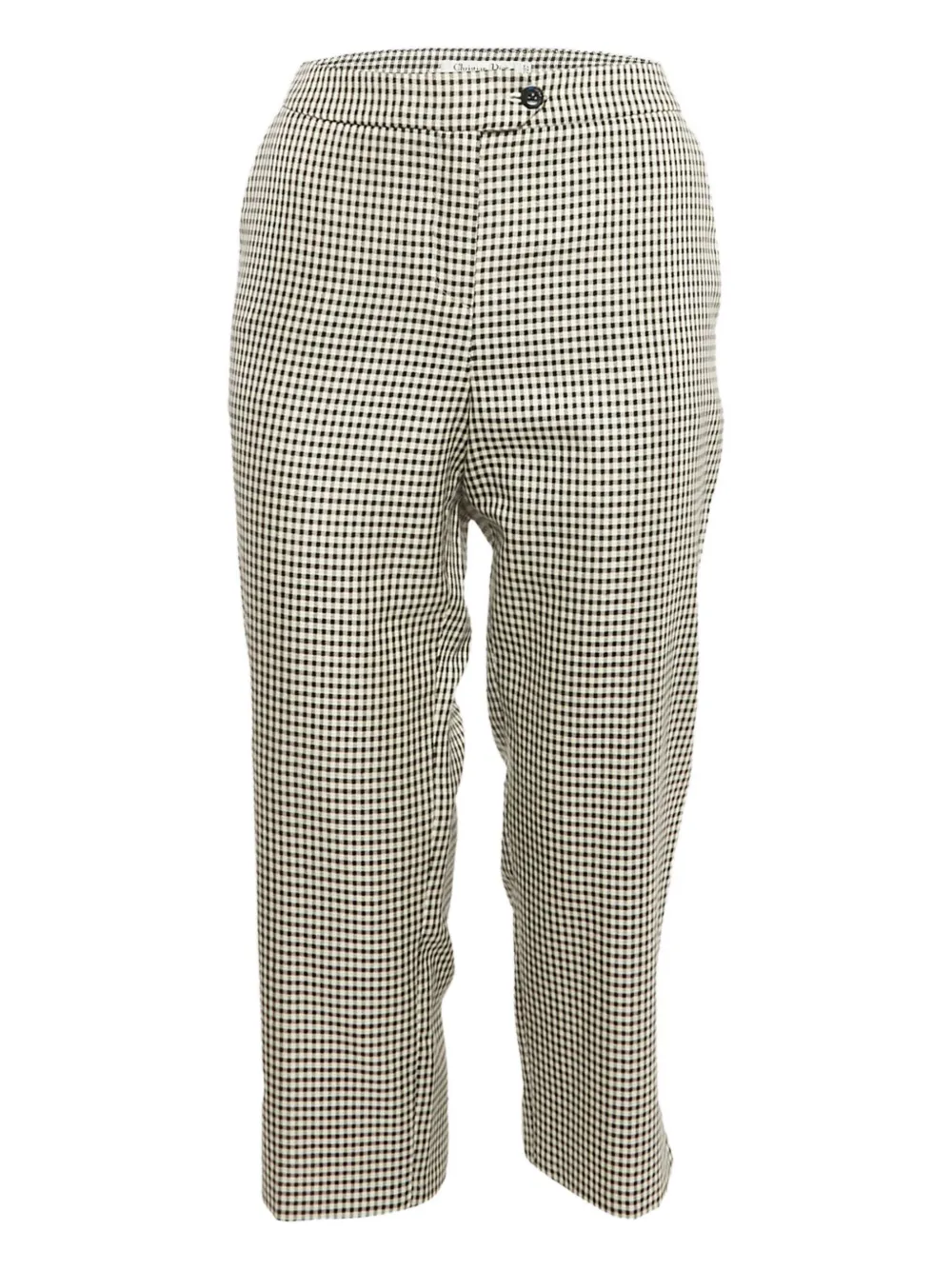 Christian Dior Pre-Owned houndstooth-pattern pants | Neutrals | Image 1