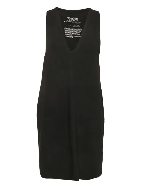 max mara black mini dress Zarella velvet and satin minidress in black - Max Mara